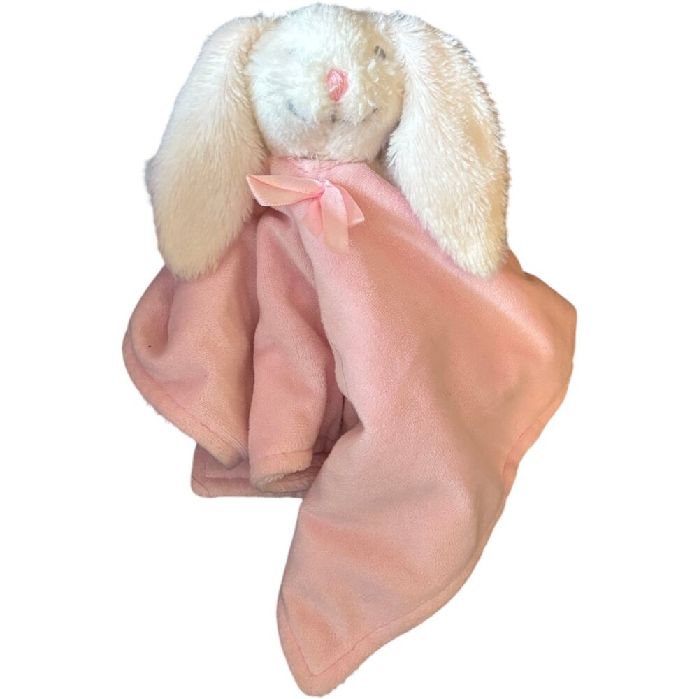Nuby White Bunny Rabbit Pink Security Blanket Lovey 13 1/'2" x 13 1/2" 2016